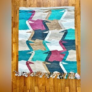 Narda Large Hand Woven Crane Tapestry NWT